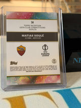 Matías Soulé Star Quality Parallel – 2024-25 Topps Inception UEFA – AS Roma trading card, back