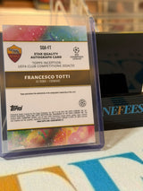 Francesco Totti Star Quality Autograph Card Green Parallel – 2024-25 Topps Inception UEFA – AS Roma trading card, back