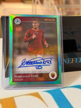 Francesco Totti Autograph Card Green Parallel – 2024-25 Topps Merlin Collections UEFA – AS Roma trading card, front