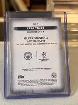 Yaya Toure – Silver Signings Legends Autograph – 2024-25 Topps Inception UEFA Club Comp… – Manchester City trading card, back