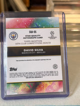 David Silva 37/75 – Star Quality Autograph (Pink Refractor) – 2024-25 Topps Inception U… – Manchester City trading card, back