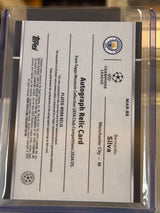 Bernardo Silva 41/99 – Museum Autograph Relics – 2024-25 Topps Museum Collection UEFA C… – Manchester City trading card, back