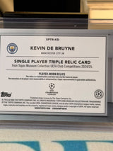 Kevin De Bruyne 13/25 – Single Player Triple Relic – 2024-25 Topps Museum Collection UE… – Manchester City trading card, back