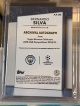 Bernardo Silva 07/99 – Archival Autograph – 2024-25 Topps Museum Collection UEFA Club C… – Manchester City trading card, back