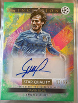 David Silva 92/99 – Star Quality Autograph (Green Refractor) – 2024-25 Topps Inception… – Manchester City trading card, front
