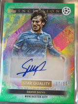 David Silva 37/99 – Star Quality Autograph (Green Refractor) – 2024-25 Topps Inception… – Manchester City trading card, front