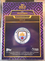 Phil Foden 39/50 – Gold – 2025-26 Topps FC Manchester City – Manchester City trading card, back