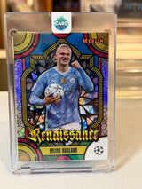 Erling Haaland R-12 – Renaissance – 2024-25 Topps Merlin UEFA Club Competitions – Manchester City trading card, front