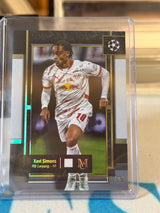 Xavi Simons 13/35 Museum Collection (Amber) – 2024-25 Topps Museum Collection UEFA Club Comp – RB Leipzig trading card, front