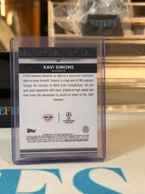Xavi Simons 31/35 Museum Collection (Amber) – 2024-25 Topps Museum Collection UEFA Club Compe – RB Leipzig trading card, back