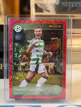 Daniel Cummings 1/5 Red Speckle Refractor – 2024-25 Topps Merlin UEFA Club Competitions – Celtic trading card, front