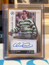 Henrik Larsson 11/25 Legendary Ink Framed Autograph – 2024-25 Topps Museum Collection UEFA Club – Celtic trading card, front