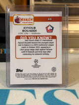 Ayyoub Bouaddi 02/15 Purple Refractor – Lille trading card, back