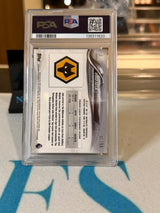 Diogo Jota 17/50 Gold Refractor (PSA 9) – 2018-19 Topps Chrome Premier League – Wolves trading card, back