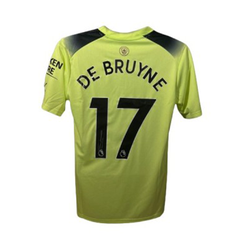 Kevin De Bruyne's Manchester City 2022/23 Signed Official Third Shirt