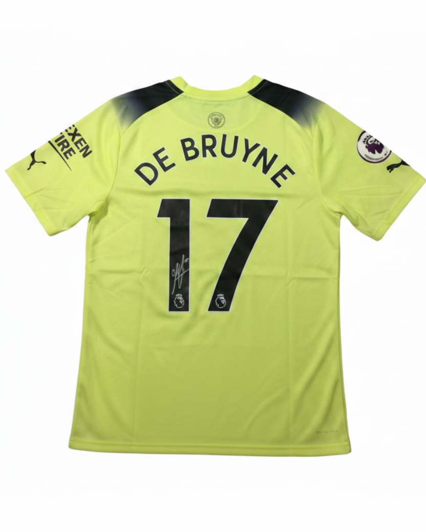 Kevin De Bruyne's Manchester City 2022/23 Signed Official Third Shirt