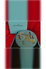 Limoges ceramic plate after Jean-Michel Basquiat, Return of Central Figure
