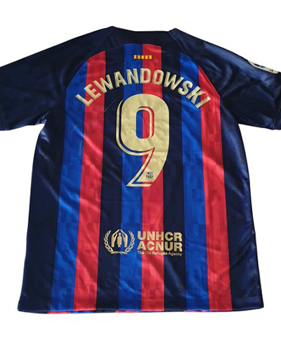 Barcelona Shirt, 2022/23 - Signed by Lewandowski