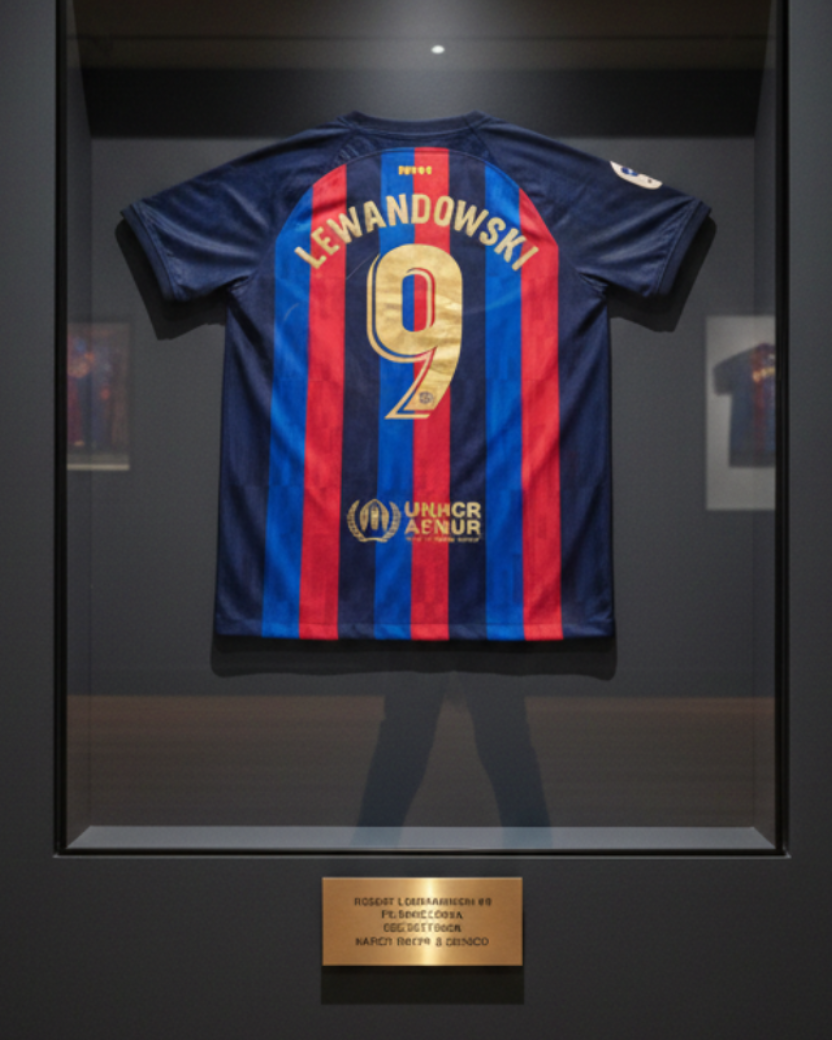 Barcelona Shirt, 2022/23 - Signed by Lewandowski