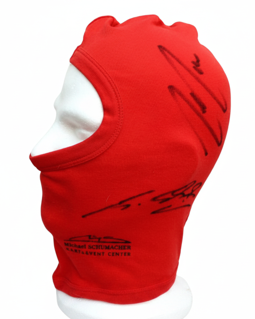 Face Mask Signed by Felipe Massa and Michael Schumacher