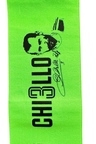 Green captain's armband from Triestina vs Juventus 2019, front view