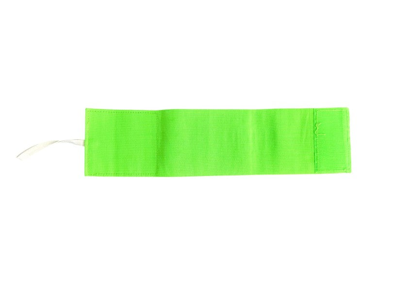 Full display of the green Triestina vs Juventus 2019 captain's armband