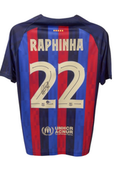 Raphinha Signed FC Barcelona Shirt, front