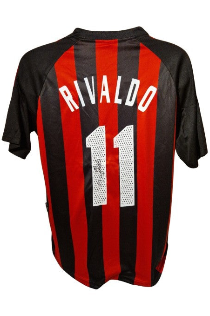 Rivaldo Signed AC Milan Shirt 2002/03, back