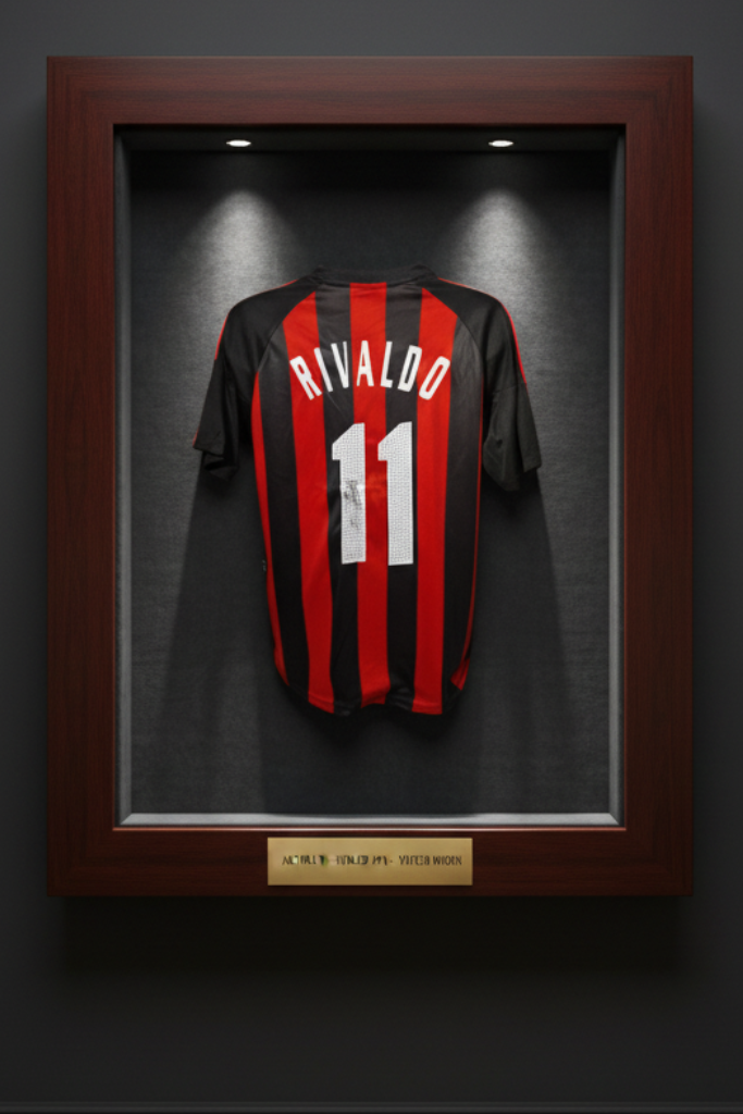Rivaldo Signed AC Milan Shirt 2002/03, front