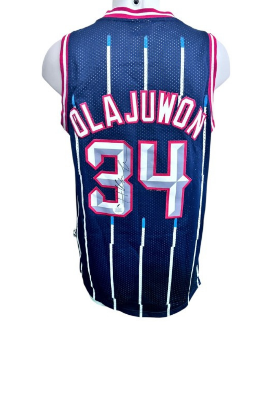 Hakeem Olajuwon Signed Houston Rockets Jersey, back