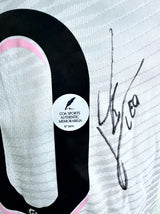 Lionel Messi Signed PSG Away Shirt 2021/22, name and number detail