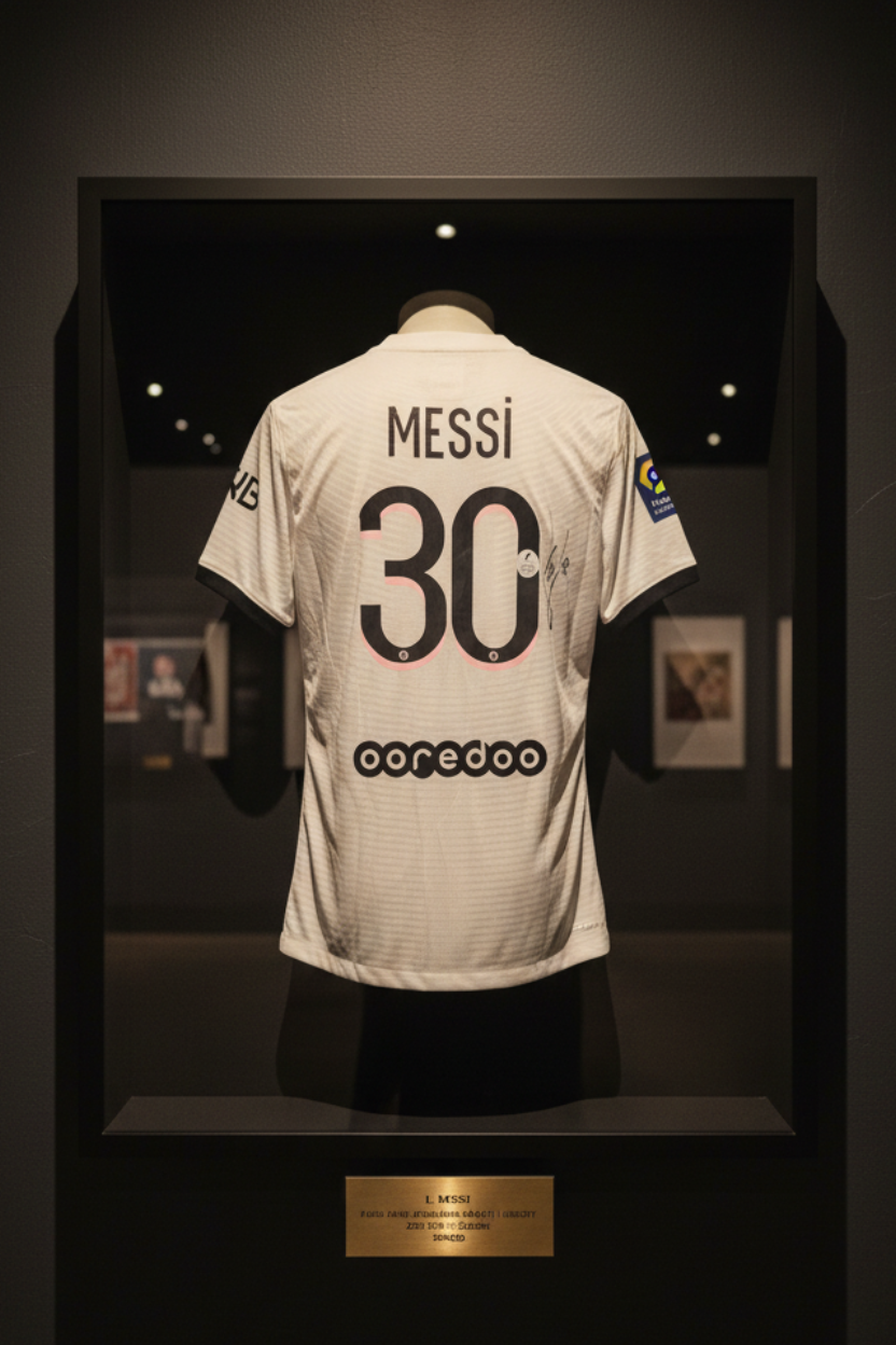 Lionel Messi Signed PSG Away Shirt 2021/22, front