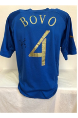 Bovo's Match-Issued Signed Italy Shirt 2004, front