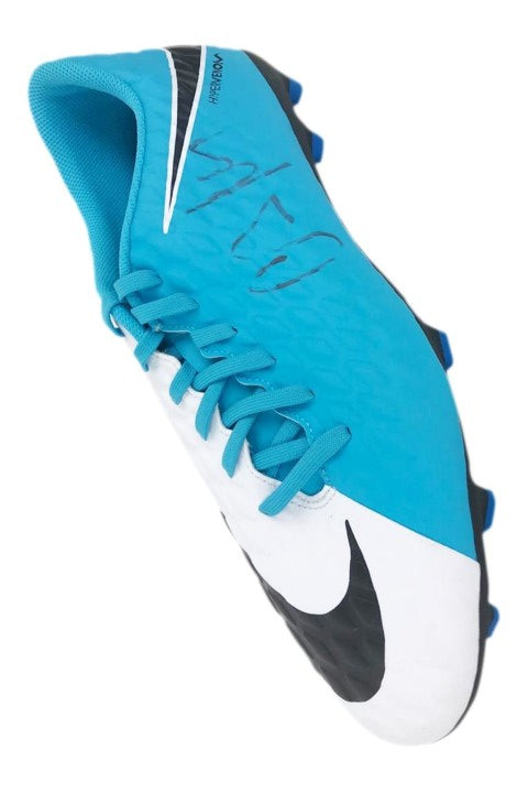 Nike left football boot signed by Cafu, front view
