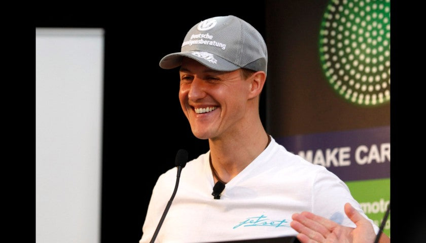 Additional view of the Michael Schumacher signed DVAG cap