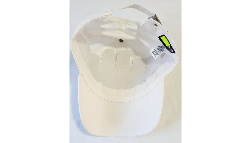 Side view of the Nike cap signed by Michael Jordan