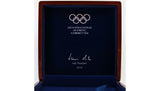 Full set: IOC commemorative medal and two Olympic Swatch watches