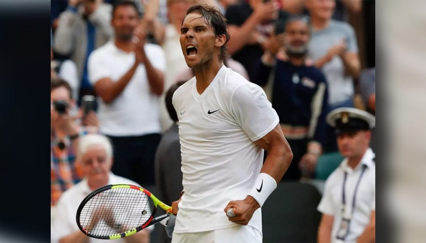 Nike logo detail on the Rafa Nadal signed wristband