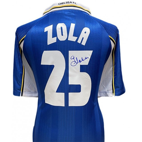 Zola Chelsea 1998 UEFA Cup Winners' Cup Signed Shirt