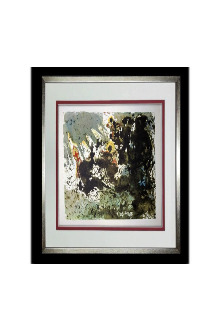 Salvador Dalì Pater Noster lithograph, dated 1964, framed full view