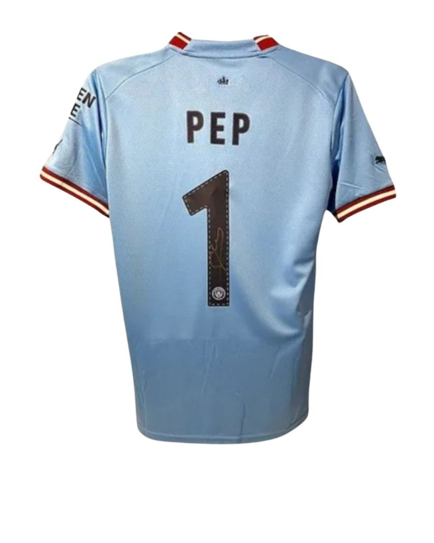 Manchester City 2022/23 Signed Shirt – Pep Guardiola