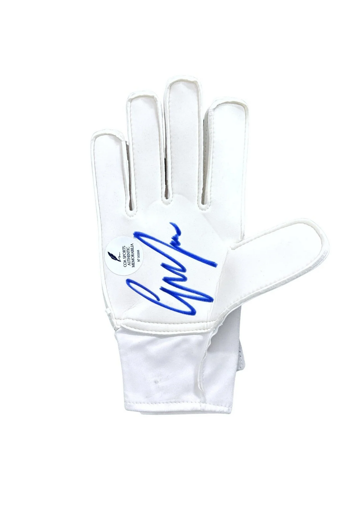 White and black Adidas goalkeeper glove signed by Gianluigi Donnarumma