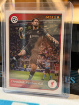 Dominik Szoboszlai 29/30 Base #167, Red foil parallel – 2024/25 Topps Merlin, front