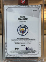 Riyad Mahrez Manchester City Pristine Autograph card back