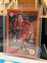 Federico Chiesa 10/25 Base #136, Orange parallel – 2024/25 Topps Merlin, front