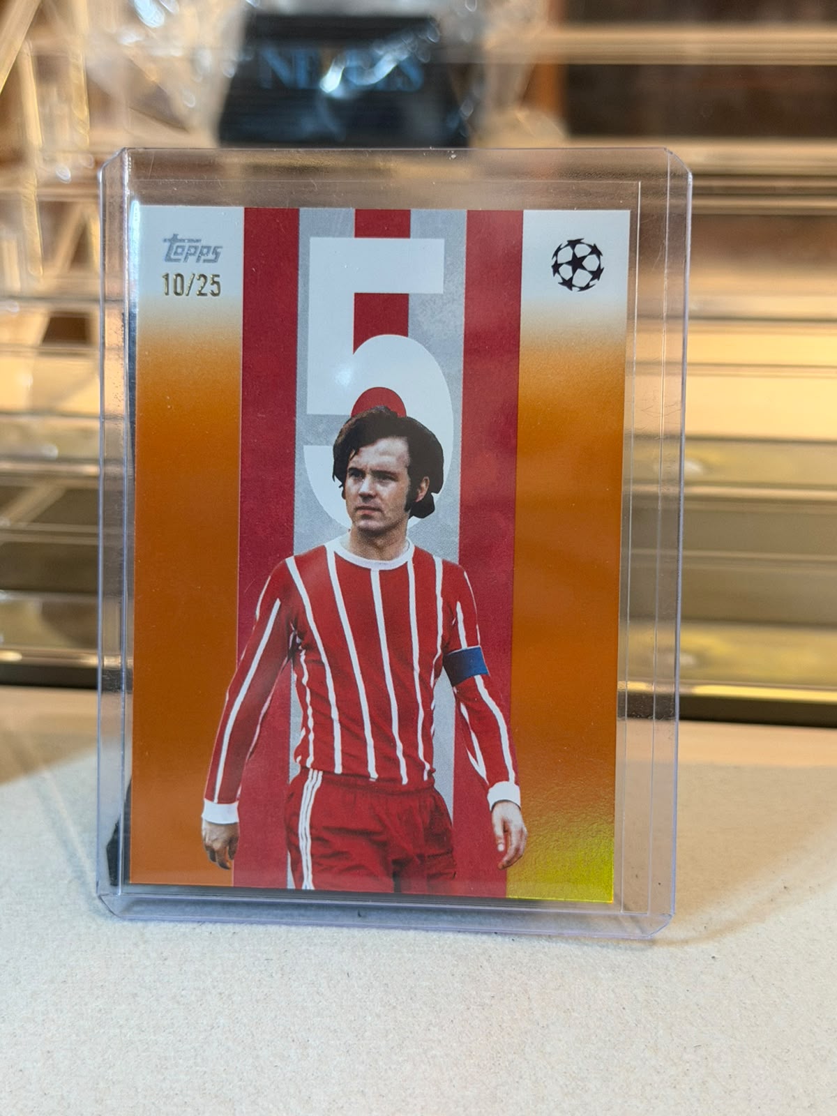 Franz Beckenbauer - FC Bayern Munchen - 2026 Topps UCL Numbered Insert BB-2 10/25 (front)