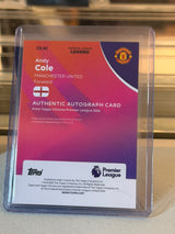 Andy Cole 02/50 #CA-AC Gold Wave Refractor Autograph 2026 Topps Chrome Premier League - back