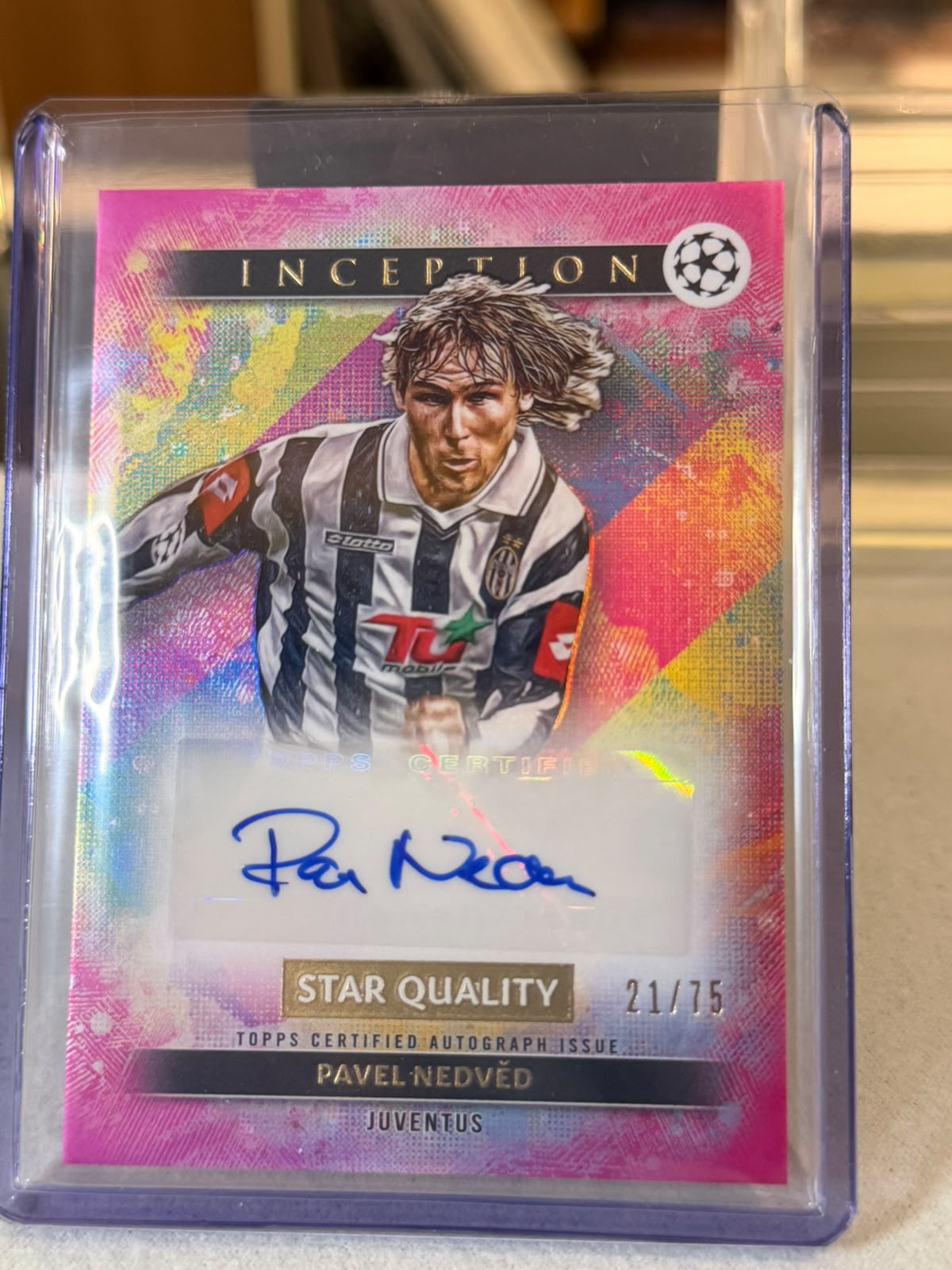 Pavel Nedvěd front - 2024/25 Topps Inception UEFA Club Competitions 21/75
