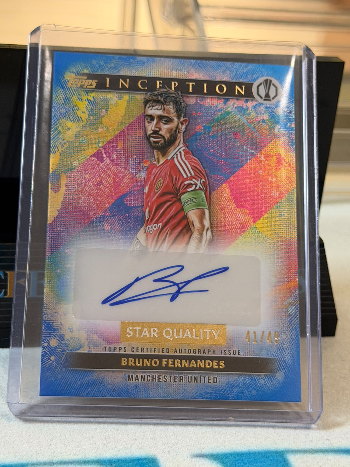 Bruno Fernandes 41/49 – Star Quality Autograph Manchester United trading card, front