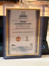 Wayne Rooney 25/25 – Framed Autograph (On-Card) Manchester United trading card, back